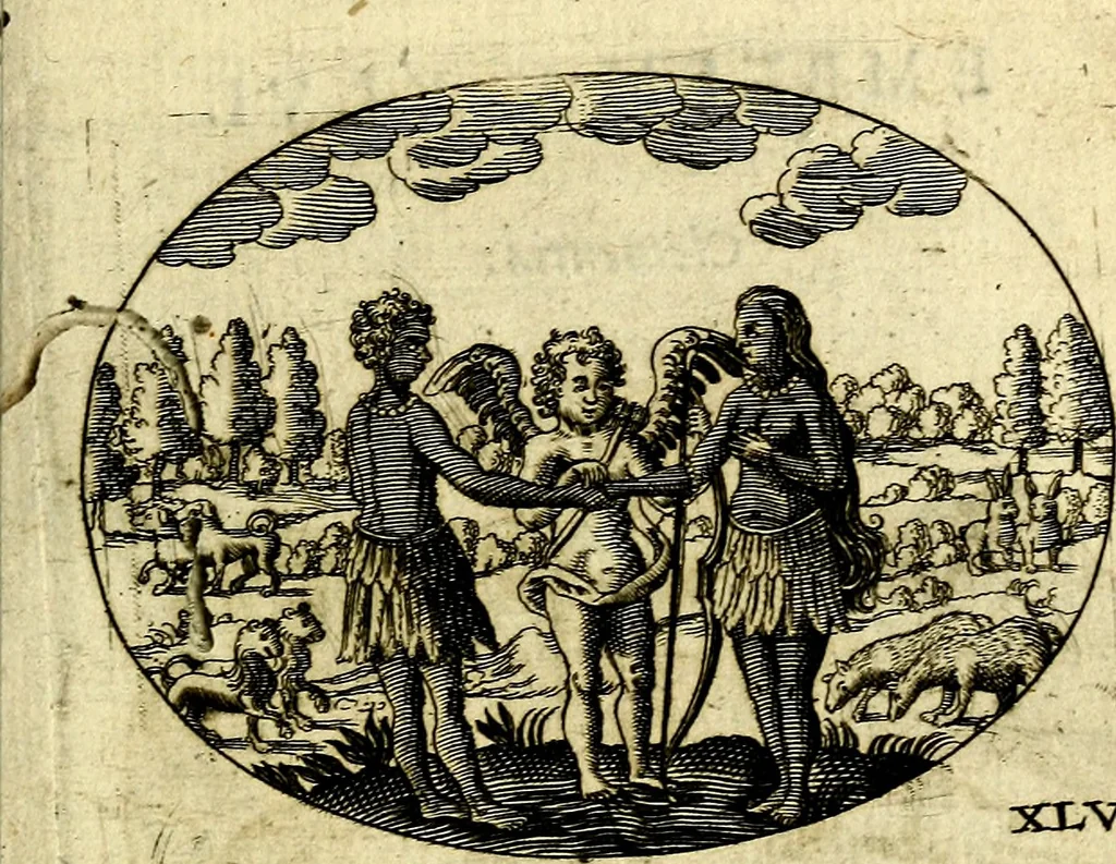 An illustration from Emblemata ethico-politica carmine explicata, 1661, leaf 80