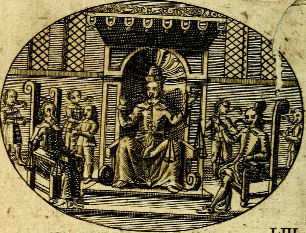 An illustration from Emblemata ethico-politica carmine explicata, 1661, leaf 91