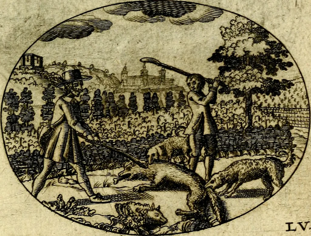 An illustration from Emblemata ethico-politica carmine explicata, 1661, leaf 94