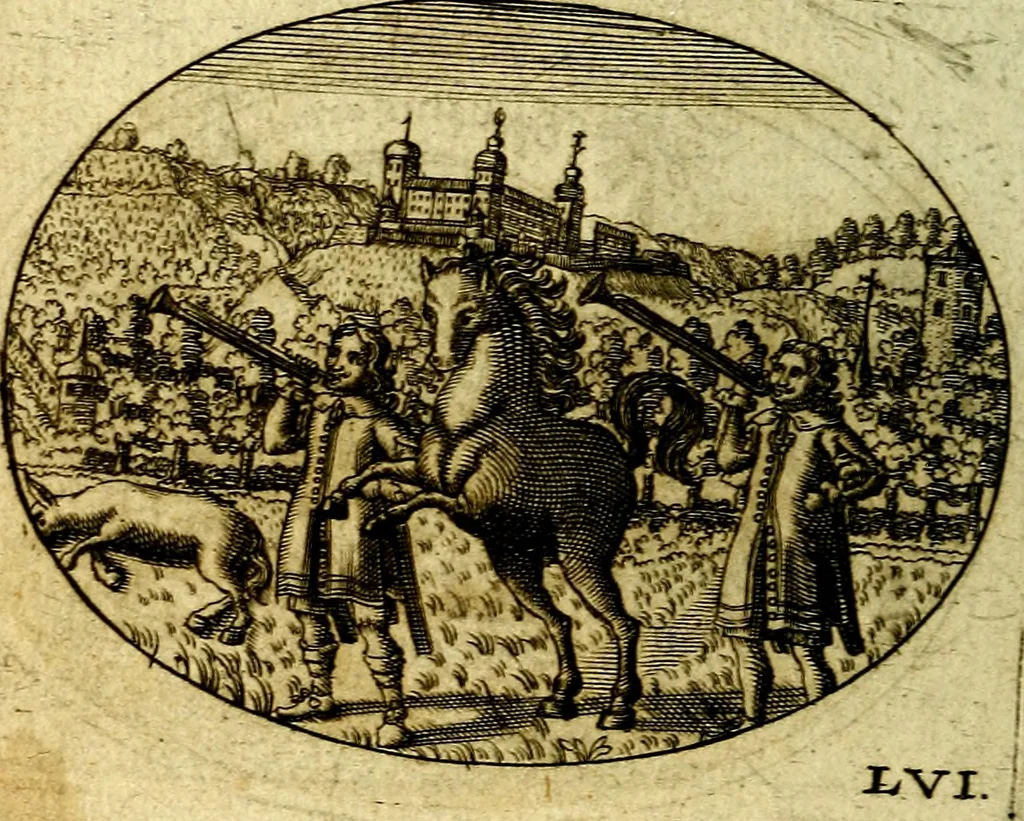 An illustration from Emblemata ethico-politica carmine explicata, 1661, leaf 95