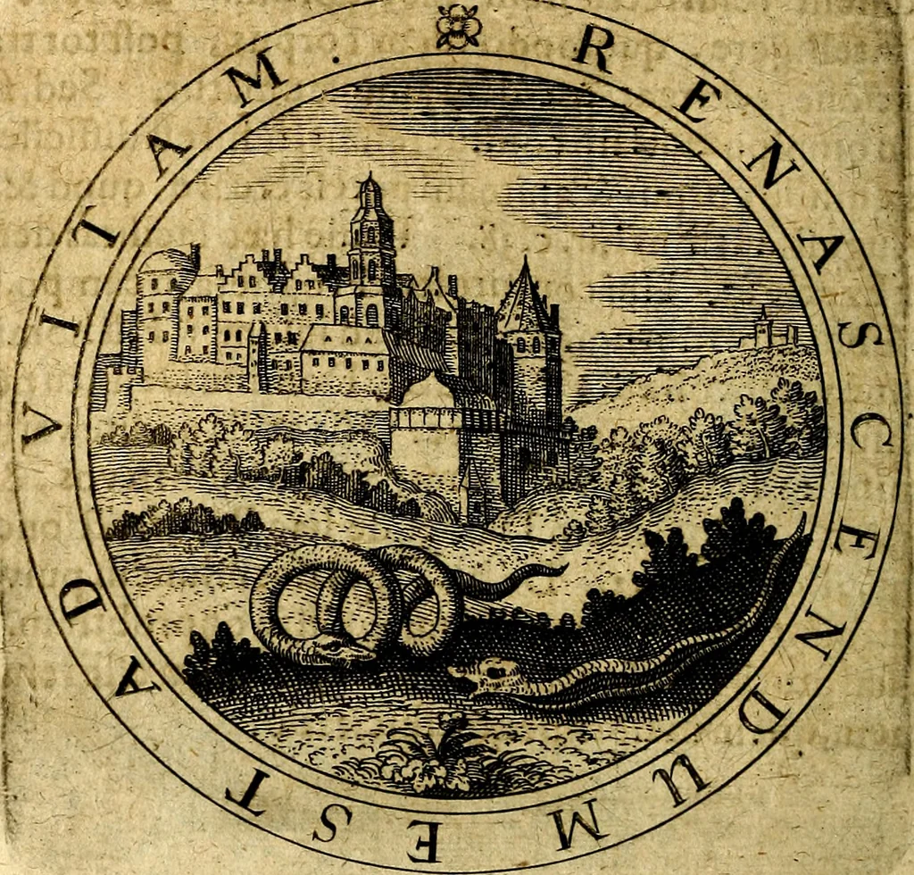 An illustration from Emblemata ethico politica. Ingenuâ at que eruditâ interpretatione nunc primùm illustrata, 1669, leaf 121