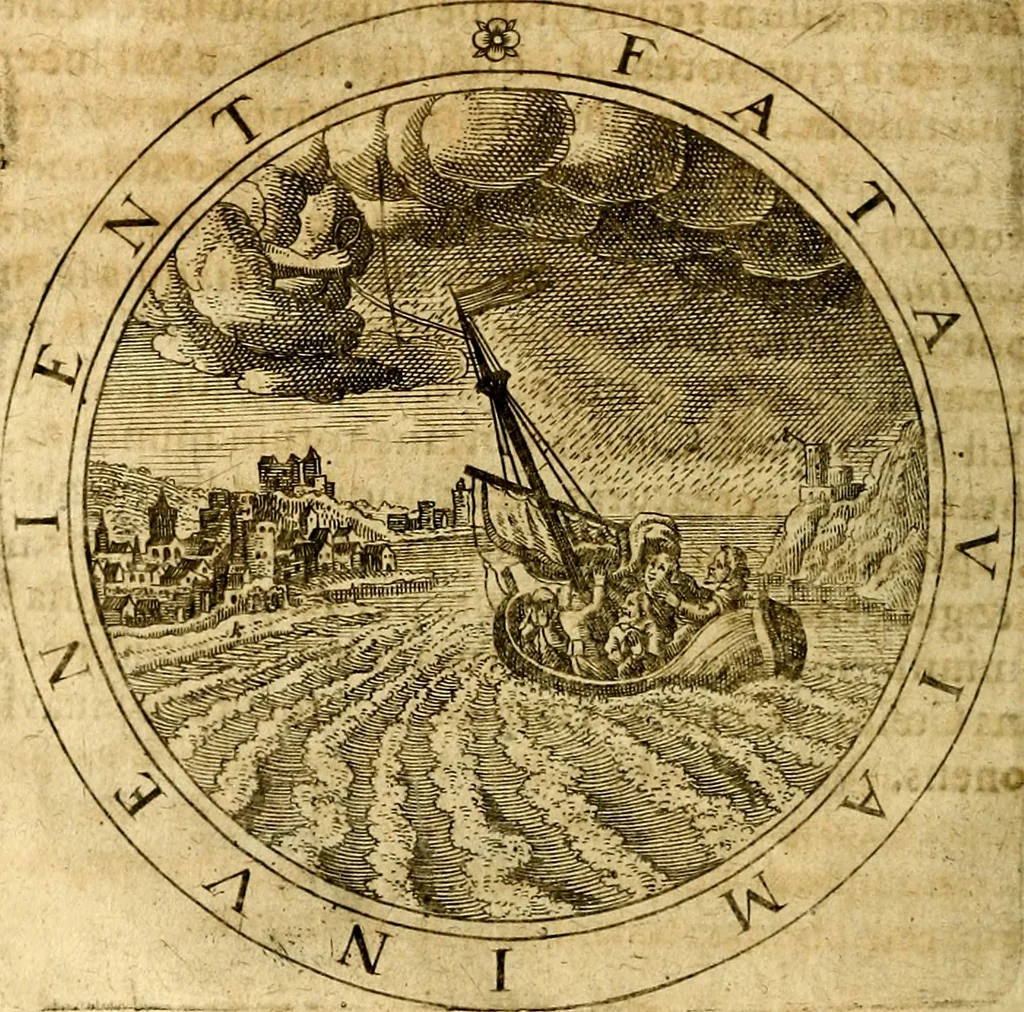 An illustration from Emblemata ethico politica. Ingenuâ at que eruditâ interpretatione nunc primùm illustrata, 1669, leaf 13
