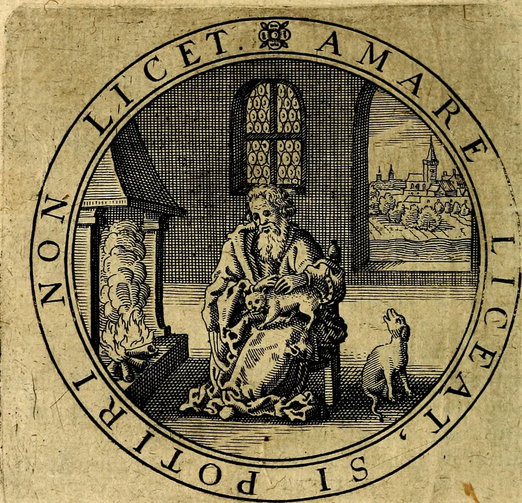 An illustration from Emblemata ethico politica. Ingenuâ at que eruditâ interpretatione nunc primùm illustrata, 1669, leaf 137