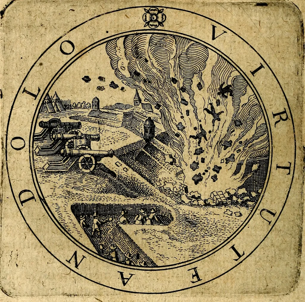 An illustration from Emblemata ethico politica. Ingenuâ at que eruditâ interpretatione nunc primùm illustrata, 1669, leaf 155