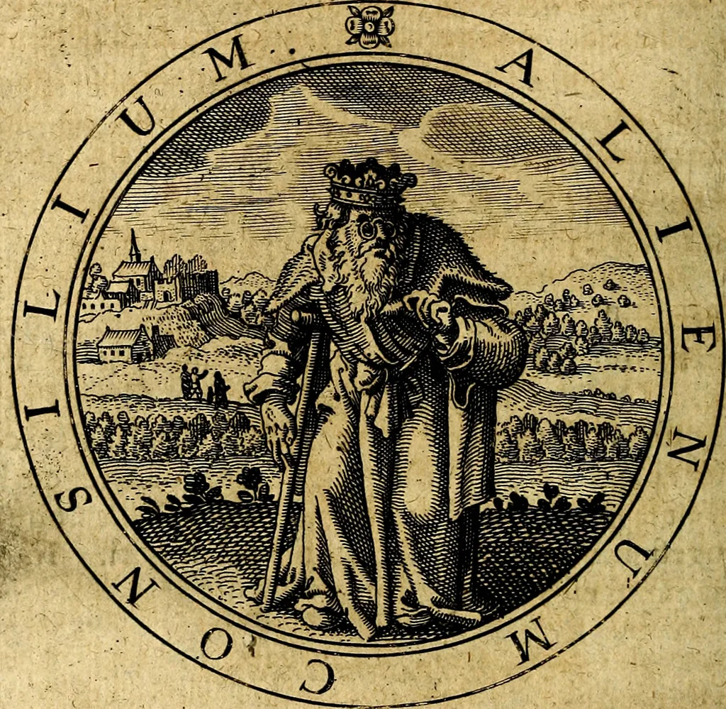 An illustration from Emblemata ethico politica. Ingenuâ at que eruditâ interpretatione nunc primùm illustrata, 1669, leaf 167