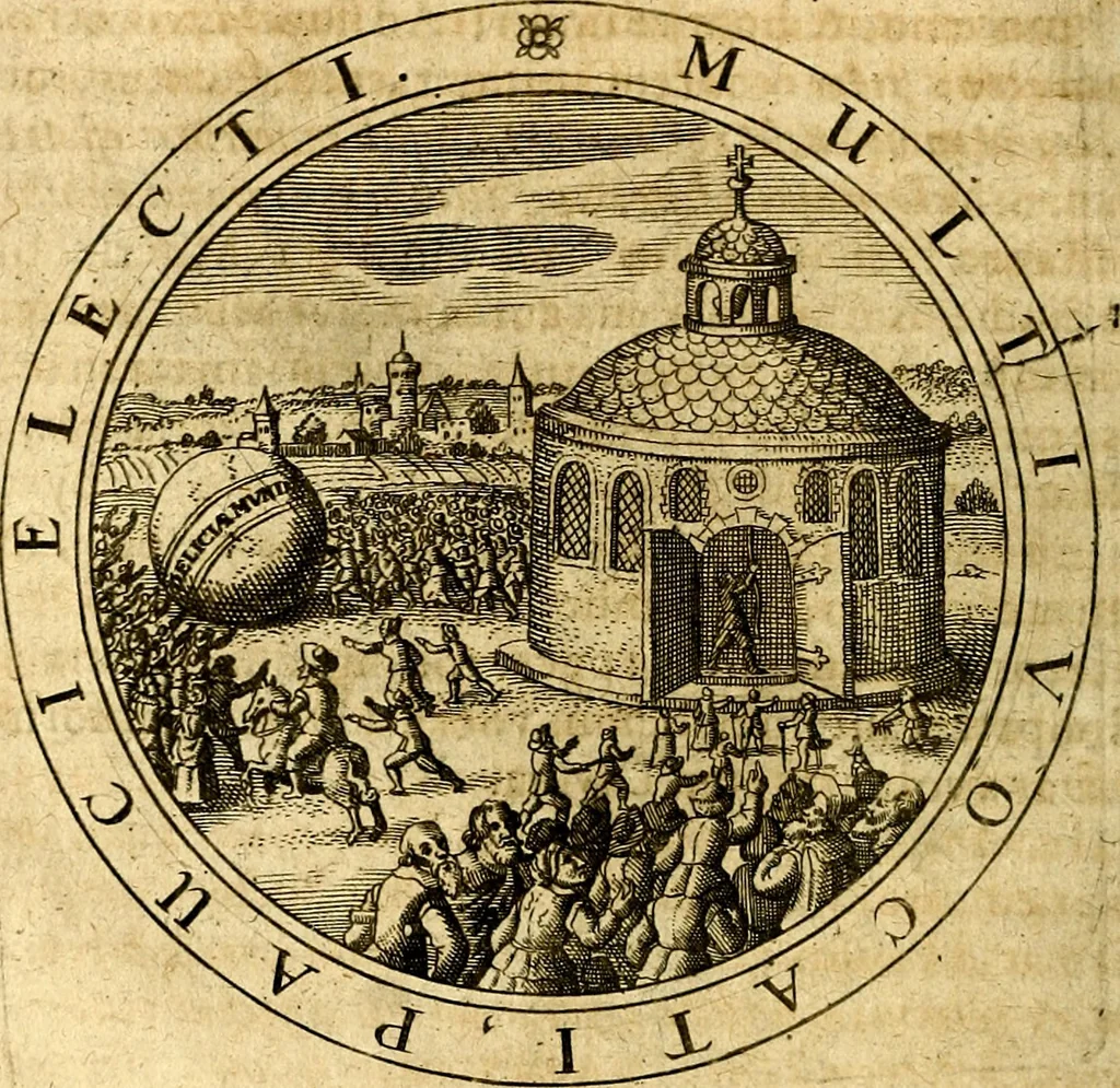 An illustration from Emblemata ethico politica. Ingenuâ at que eruditâ interpretatione nunc primùm illustrata, 1669, leaf 17