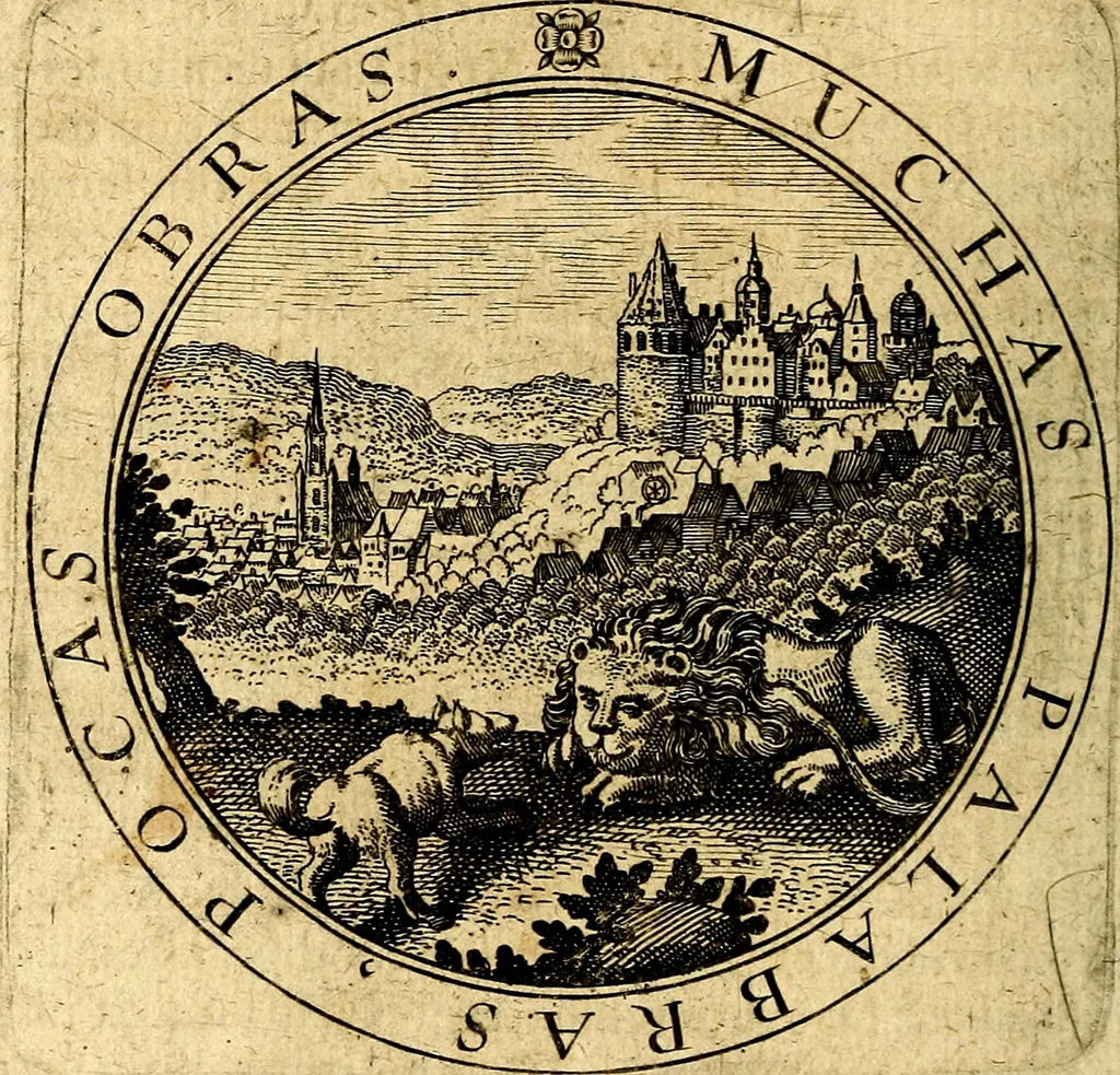 An illustration from Emblemata ethico politica. Ingenuâ at que eruditâ interpretatione nunc primùm illustrata, 1669, leaf 193