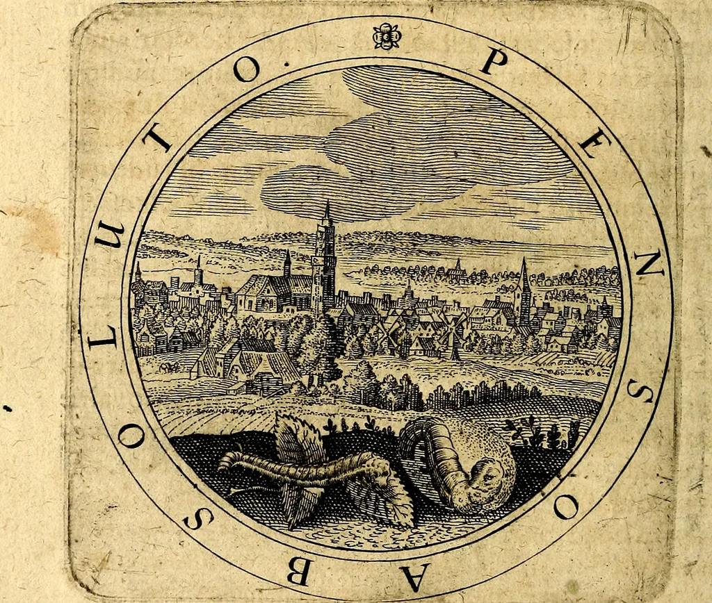 An illustration from Emblemata ethico politica. Ingenuâ at que eruditâ interpretatione nunc primùm illustrata, 1669, leaf 195