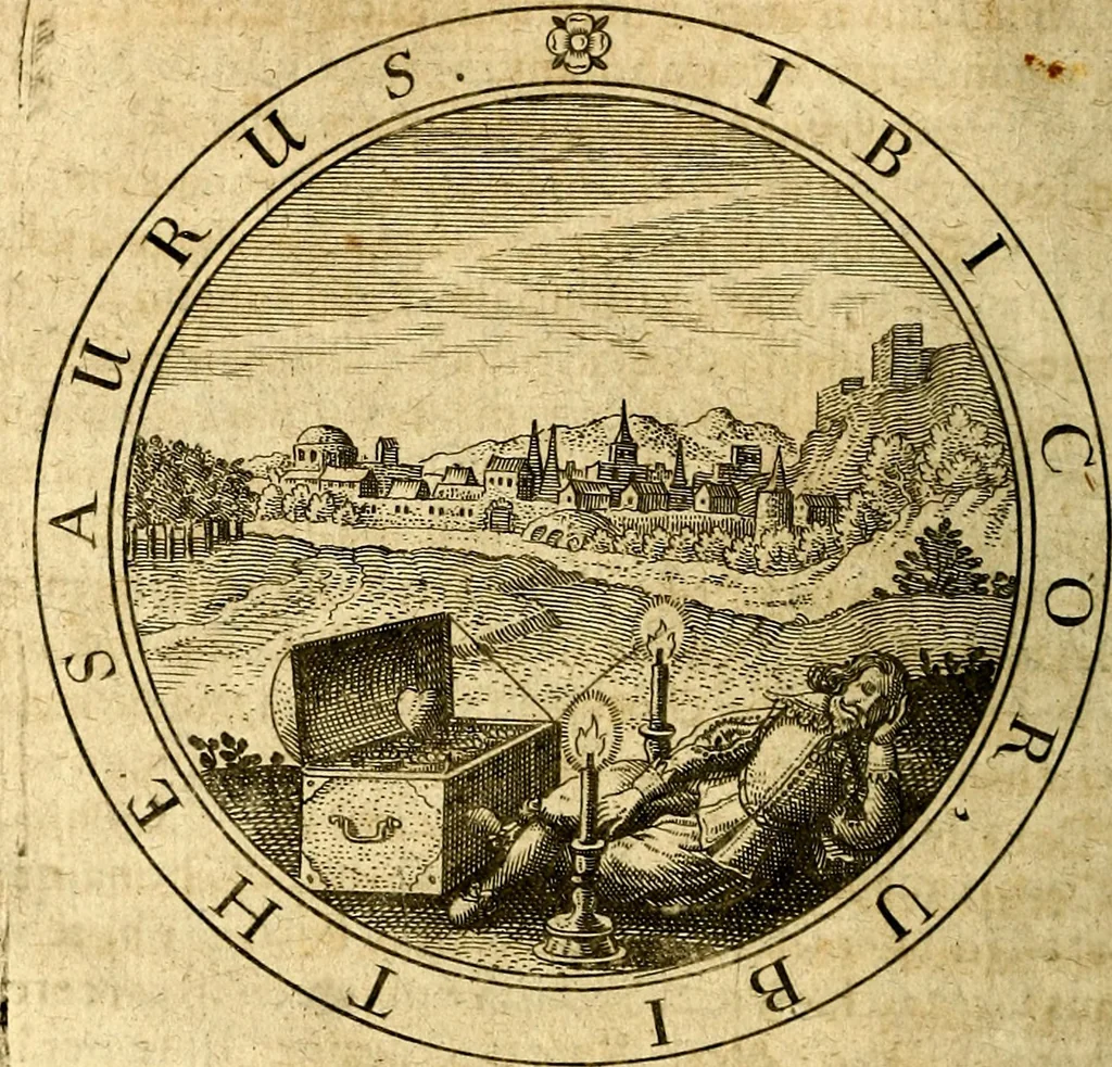 An illustration from Emblemata ethico politica. Ingenuâ at que eruditâ interpretatione nunc primùm illustrata, 1669, leaf 21