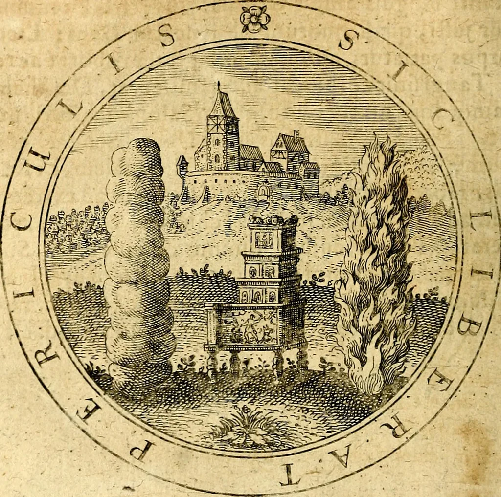 An illustration from Emblemata ethico politica. Ingenuâ at que eruditâ interpretatione nunc primùm illustrata, 1669, leaf 29