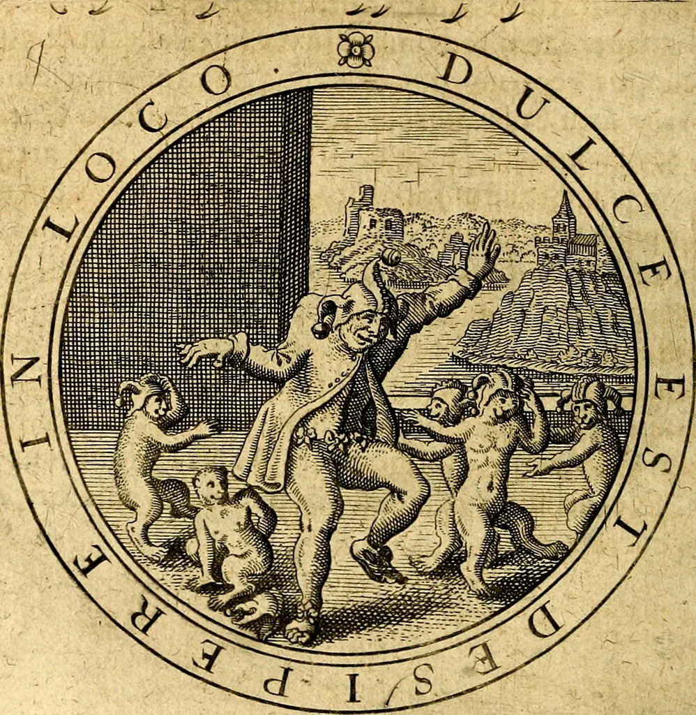 An illustration from Emblemata ethico politica. Ingenuâ at que eruditâ interpretatione nunc primùm illustrata, 1669, leaf 55