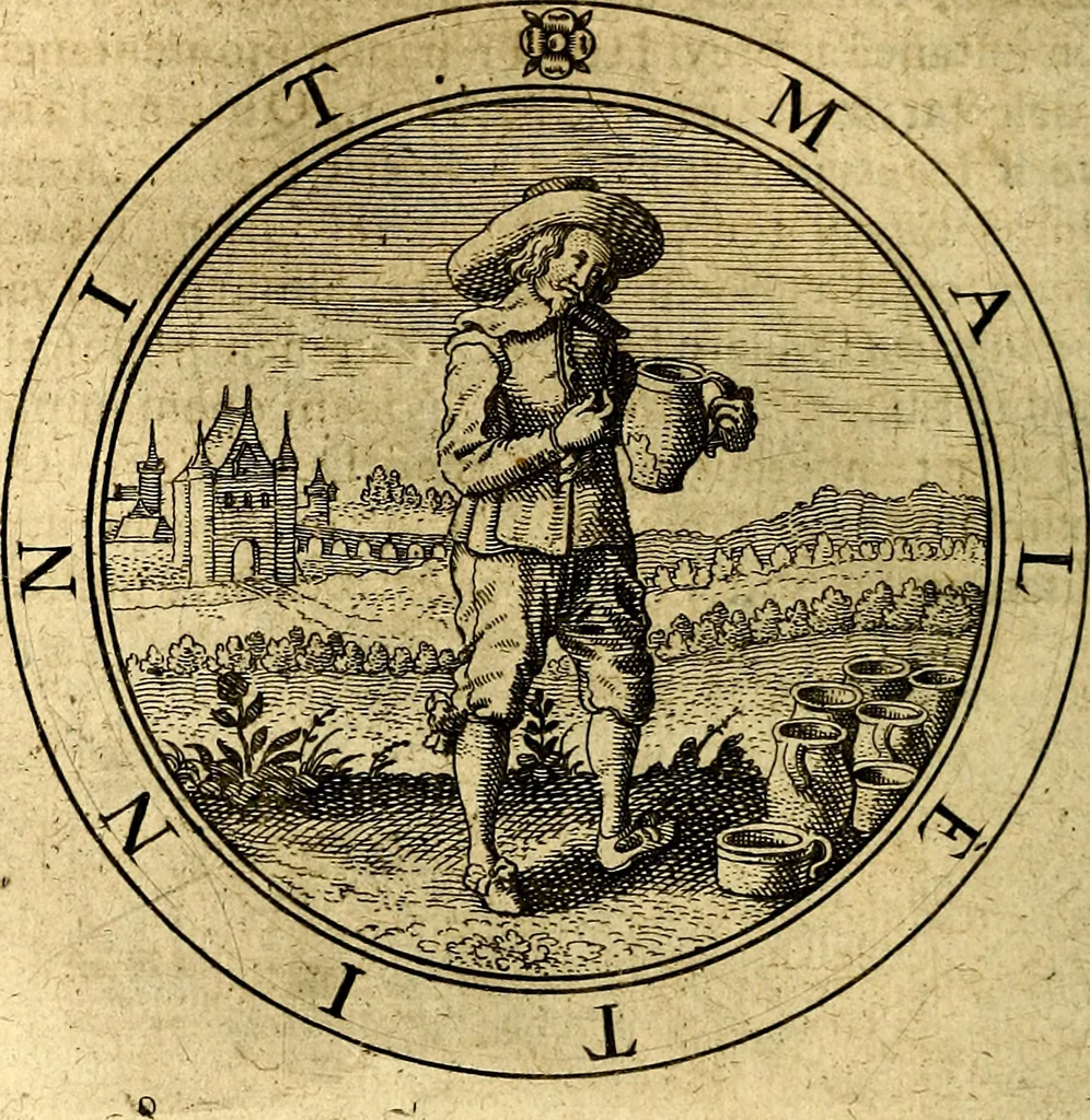 An illustration from Emblemata ethico politica. Ingenuâ at que eruditâ interpretatione nunc primùm illustrata, 1669, leaf 61