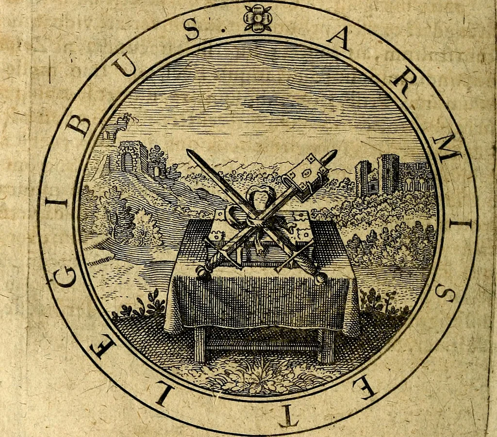 An illustration from Emblemata ethico politica. Ingenuâ at que eruditâ interpretatione nunc primùm illustrata, 1669, leaf 89