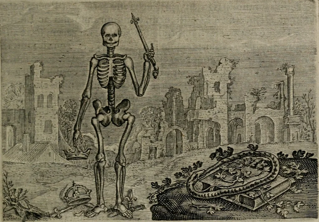 An illustration from Emblemata Florentii Schoonhovii I.C. Goudani : partim moralia partim etiam civilia : cum latiori eorundem ejusdem auctoris interpretatione : accedunt et alia quaedam poëmatia in alijs poematum suorum libris non contenta, 1648, leaf 104