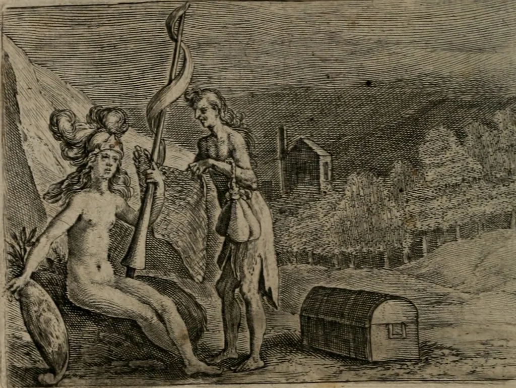 An illustration from Emblemata Florentii Schoonhovii I.C. Goudani : partim moralia partim etiam civilia : cum latiori eorundem ejusdem auctoris interpretatione : accedunt et alia quaedam poëmatia in alijs poematum suorum libris non contenta, 1648, leaf 127