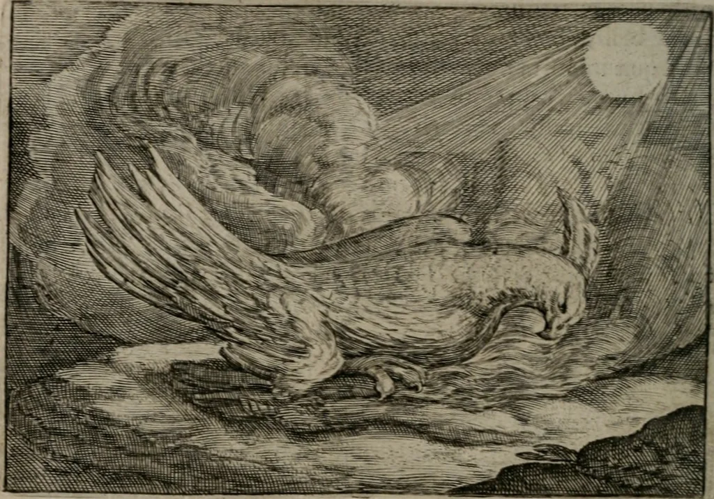An illustration from Emblemata Florentii Schoonhovii I.C. Goudani : partim moralia partim etiam civilia : cum latiori eorundem ejusdem auctoris interpretatione : accedunt et alia quaedam poëmatia in alijs poematum suorum libris non contenta, 1648, leaf 149