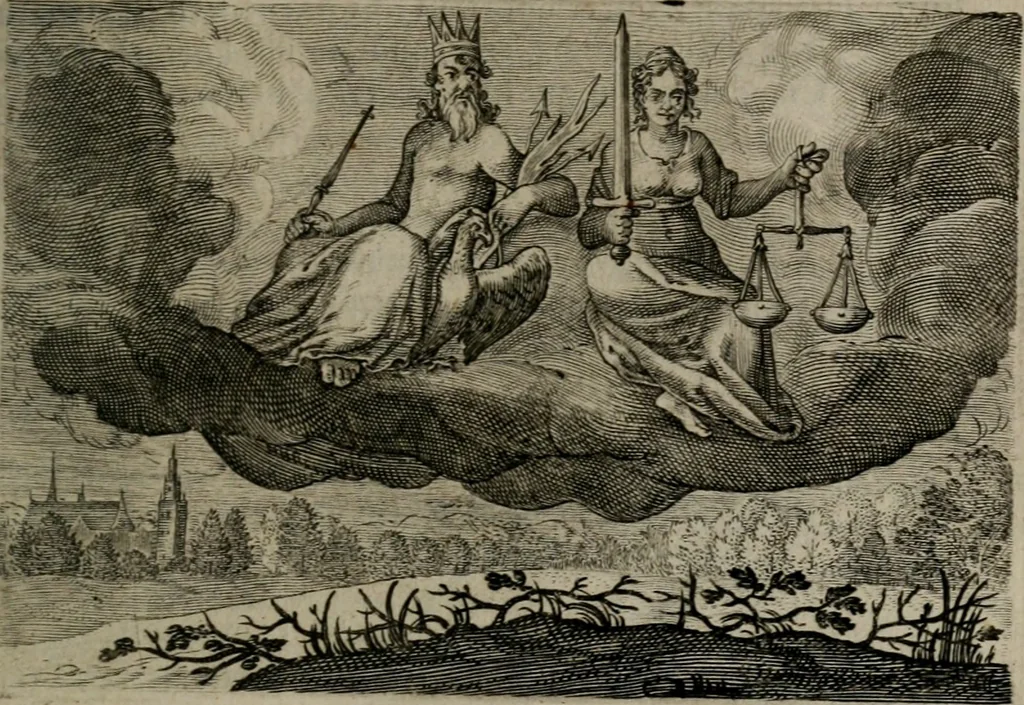 An illustration from Emblemata Florentii Schoonhovii I.C. Goudani : partim moralia partim etiam civilia : cum latiori eorundem ejusdem auctoris interpretatione : accedunt et alia quaedam poëmatia in alijs poematum suorum libris non contenta, 1648, leaf 178