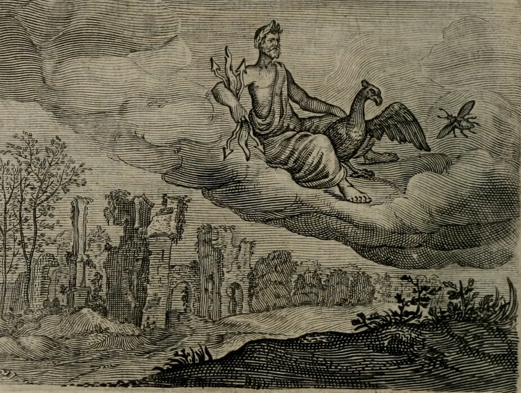 An illustration from Emblemata Florentii Schoonhovii I.C. Goudani : partim moralia partim etiam civilia : cum latiori eorundem ejusdem auctoris interpretatione : accedunt et alia quaedam poëmatia in alijs poematum suorum libris non contenta, 1648, leaf 181