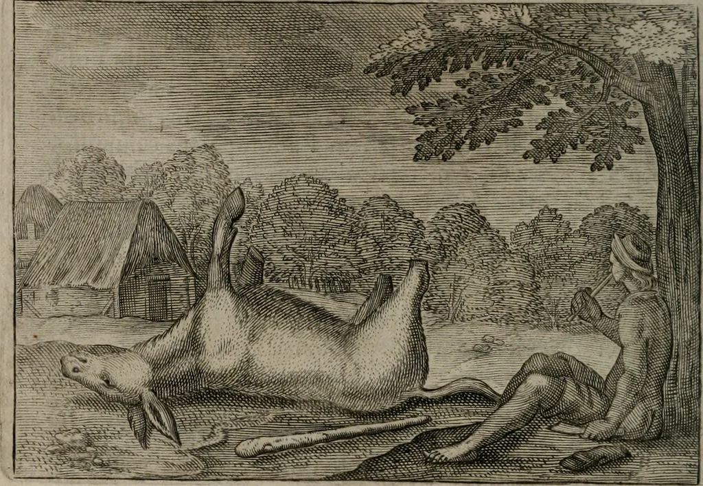 An illustration from Emblemata Florentii Schoonhovii I.C. Goudani : partim moralia partim etiam civilia : cum latiori eorundem ejusdem auctoris interpretatione : accedunt et alia quaedam poëmatia in alijs poematum suorum libris non contenta, 1648, leaf 209