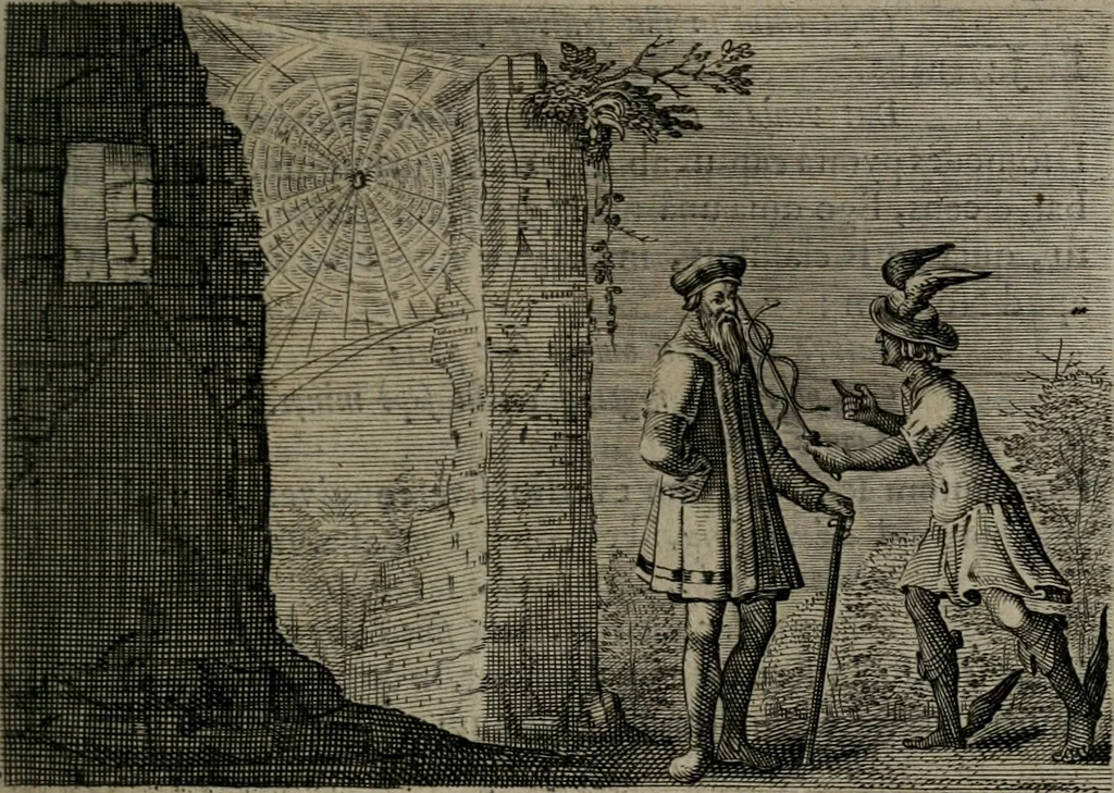 An illustration from Emblemata Florentii Schoonhovii I.C. Goudani : partim moralia partim etiam civilia : cum latiori eorundem ejusdem auctoris interpretatione : accedunt et alia quaedam poëmatia in alijs poematum suorum libris non contenta, 1648, leaf 216