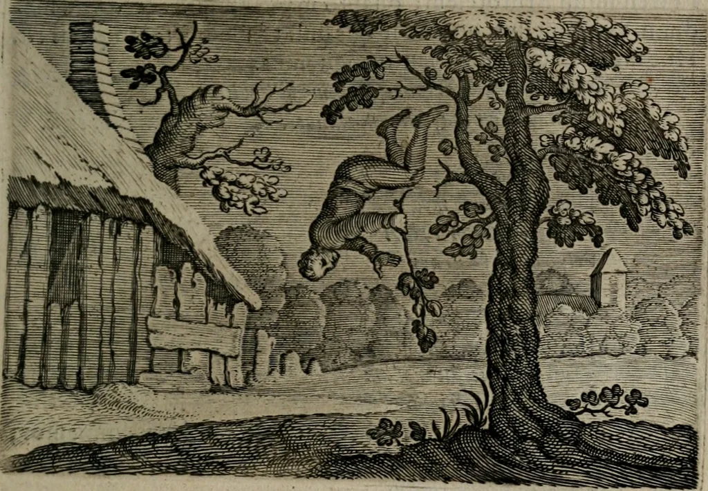 An illustration from Emblemata Florentii Schoonhovii I.C. Goudani : partim moralia partim etiam civilia : cum latiori eorundem ejusdem auctoris interpretatione : accedunt et alia quaedam poëmatia in alijs poematum suorum libris non contenta, 1648, leaf 52