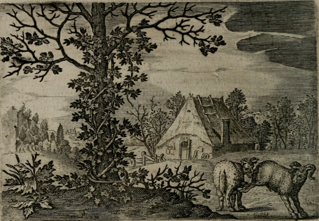 An illustration from Emblemata Florentii Schoonhovii I.C. Goudani : partim moralia partim etiam civilia : cum latiori eorundem ejusdem auctoris interpretatione : accedunt et alia quaedam poëmatia in alijs poematum suorum libris non contenta, 1648, leaf 57