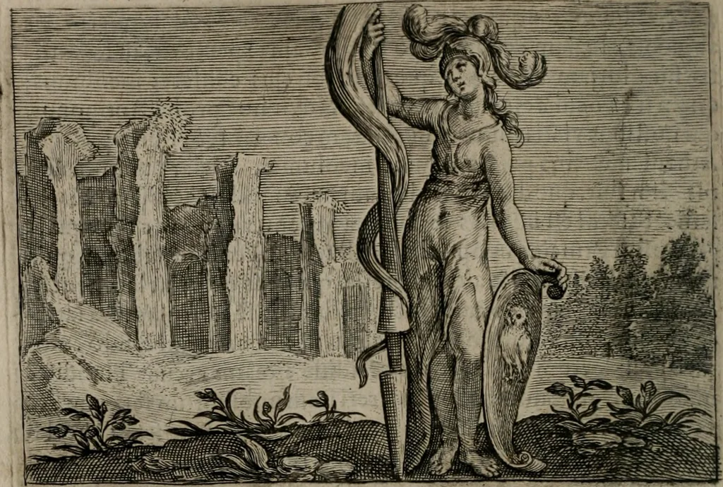 An illustration from Emblemata Florentii Schoonhovii I.C. Goudani : partim moralia partim etiam civilia : cum latiori eorundem ejusdem auctoris interpretatione : accedunt et alia quaedam poëmatia in alijs poematum suorum libris non contenta, 1648, leaf 67
