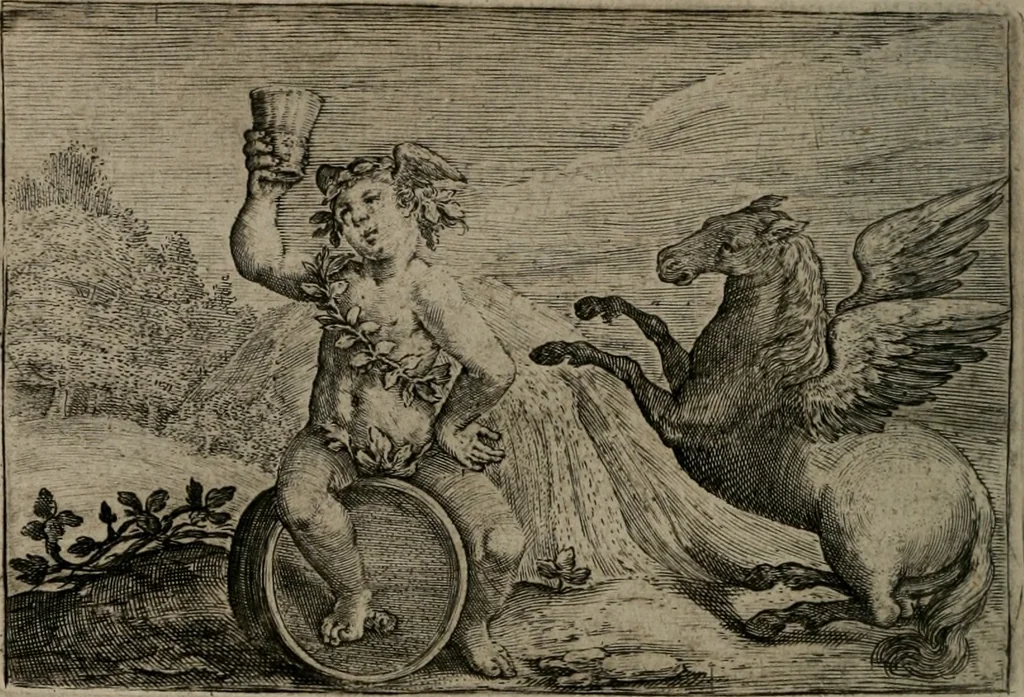 An illustration from Emblemata Florentii Schoonhovii I.C. Goudani : partim moralia partim etiam civilia : cum latiori eorundem ejusdem auctoris interpretatione : accedunt et alia quaedam poëmatia in alijs poematum suorum libris non contenta, 1648, leaf 69