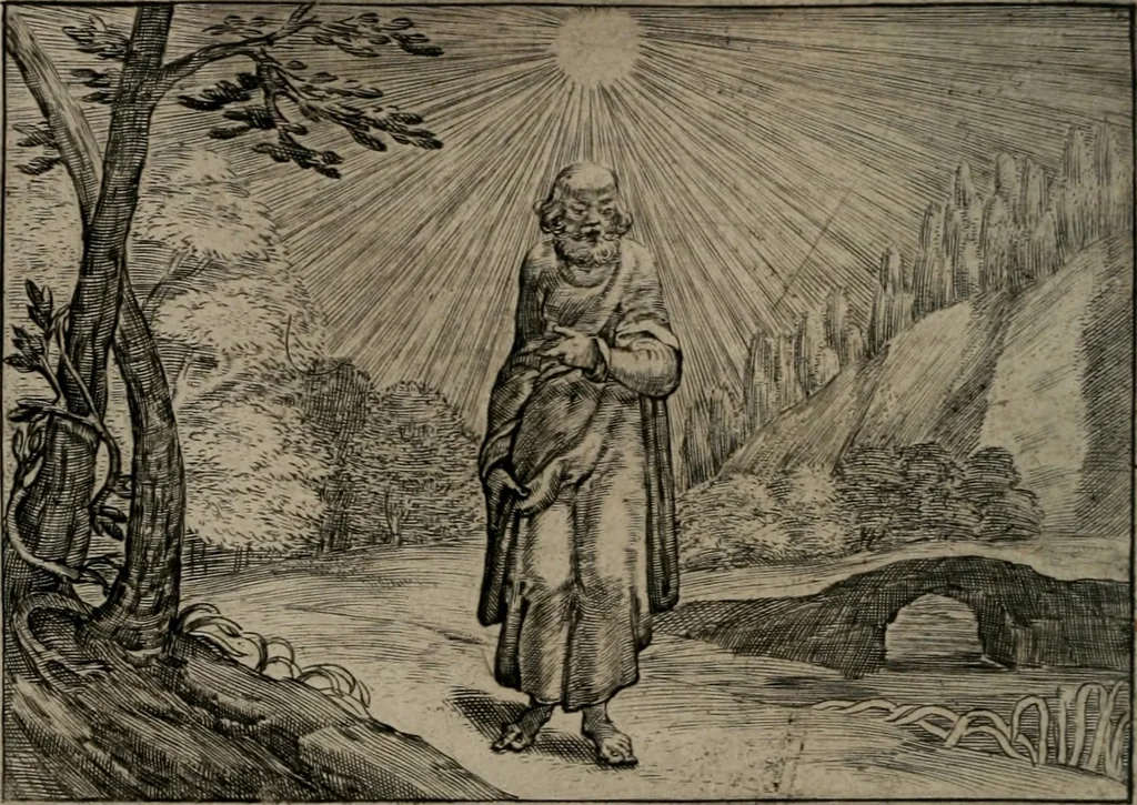 An illustration from Emblemata Florentii Schoonhovii I.C. Goudani : partim moralia partim etiam civilia : cum latiori eorundem ejusdem auctoris interpretatione : accedunt et alia quaedam poëmatia in alijs poematum suorum libris non contenta, 1648, leaf 85