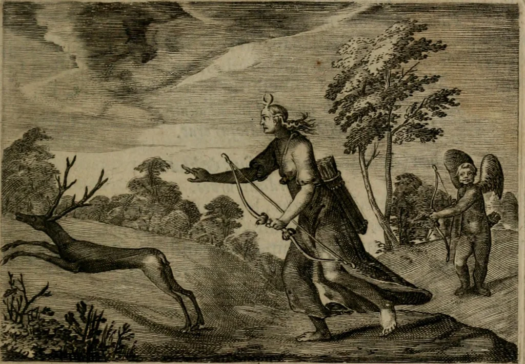 An illustration from Emblemata Florentii Schoonhovii I.C. Goudani, : partim moralia, partim etiam civilia. Cum latiori eorundem ejusdem auctoris interpretatione., 1618, leaf 108