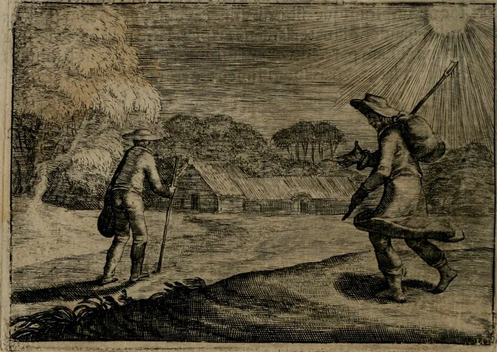 An illustration from Emblemata Florentii Schoonhovii I.C. Goudani, : partim moralia, partim etiam civilia. Cum latiori eorundem ejusdem auctoris interpretatione., 1618, leaf 115