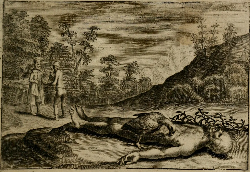An illustration from Emblemata Florentii Schoonhovii I.C. Goudani, : partim moralia, partim etiam civilia. Cum latiori eorundem ejusdem auctoris interpretatione., 1618, leaf 118