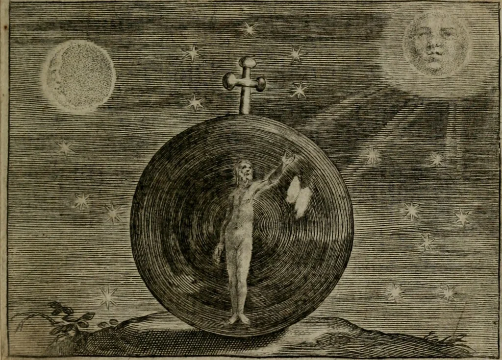 An illustration from Emblemata Florentii Schoonhovii I.C. Goudani, : partim moralia, partim etiam civilia. Cum latiori eorundem ejusdem auctoris interpretatione., 1618, leaf 14