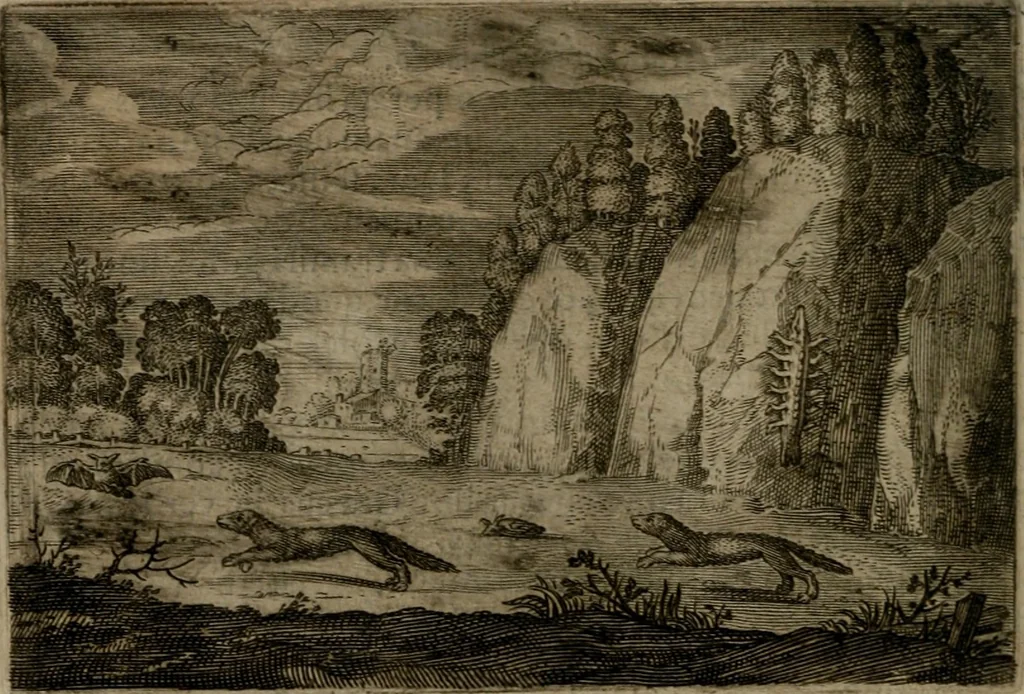 An illustration from Emblemata Florentii Schoonhovii I.C. Goudani, : partim moralia, partim etiam civilia. Cum latiori eorundem ejusdem auctoris interpretatione., 1618, leaf 171