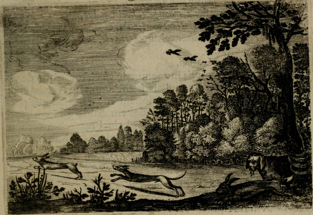 An illustration from Emblemata Florentii Schoonhovii I.C. Goudani, : partim moralia, partim etiam civilia. Cum latiori eorundem ejusdem auctoris interpretatione., 1618, leaf 62