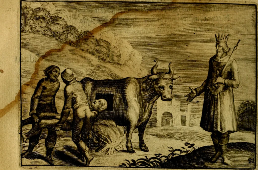 An illustration from Emblemata Florentii Schoonhovii, partim moralia, partim etiam civilia. Cum latiori eorundem ejusdem auctoris interpretatione. Accedunt et alia quædam poëmatia in alijs poëmatum suorum libris non contenta, 1618, leaf 123