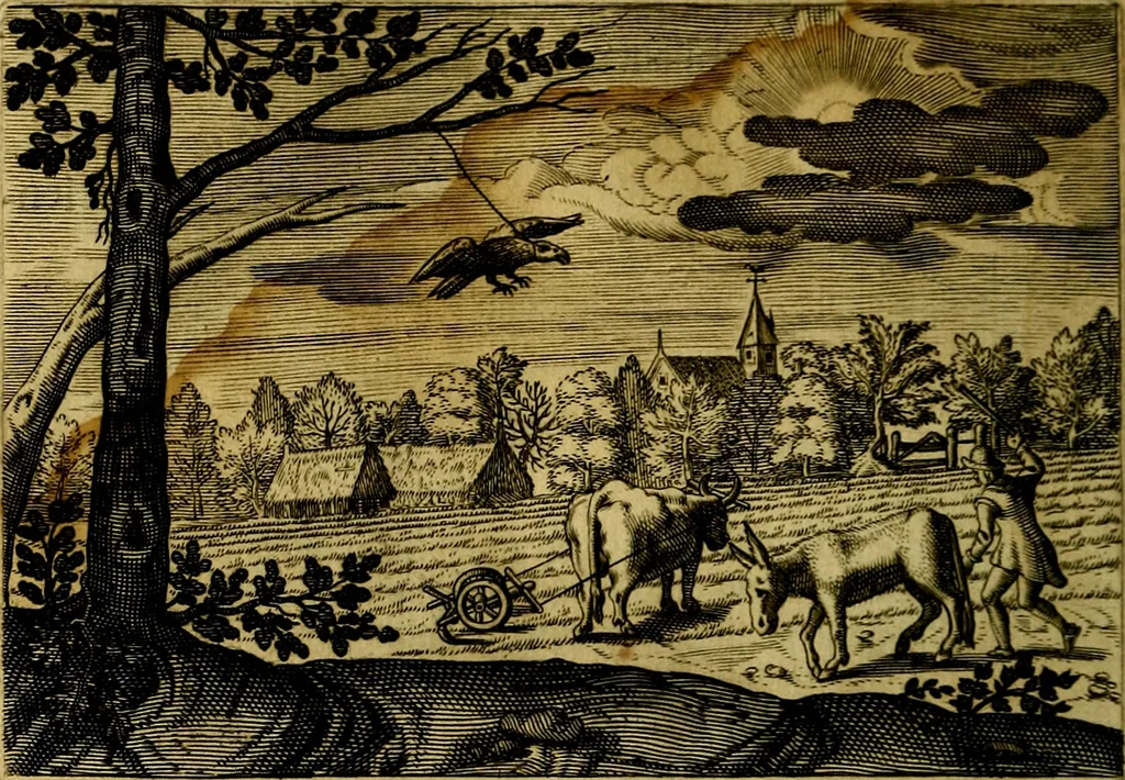An illustration from Emblemata Florentii Schoonhovii, partim moralia, partim etiam civilia. Cum latiori eorundem ejusdem auctoris interpretatione. Accedunt et alia quædam poëmatia in alijs poëmatum suorum libris non contenta, 1618, leaf 187