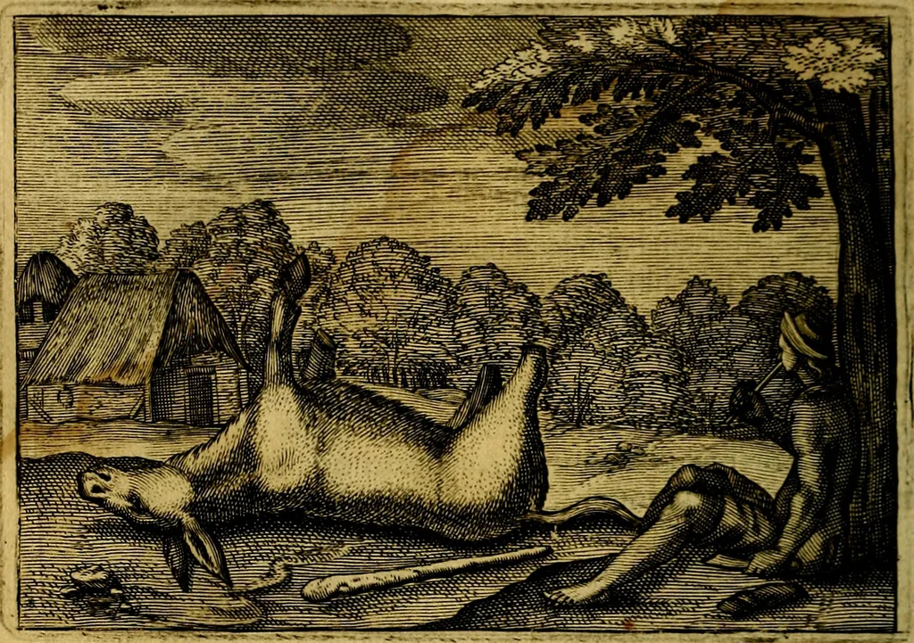 An illustration from Emblemata Florentii Schoonhovii, partim moralia, partim etiam civilia. Cum latiori eorundem ejusdem auctoris interpretatione. Accedunt et alia quædam poëmatia in alijs poëmatum suorum libris non contenta, 1618, leaf 197