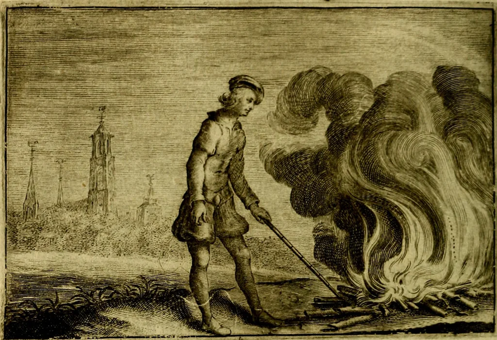 An illustration from Emblemata Florentii Schoonhovii, partim moralia, partim etiam civilia. Cum latiori eorundem ejusdem auctoris interpretatione. Accedunt et alia quædam poëmatia in alijs poëmatum suorum libris non contenta, 1618, leaf 137