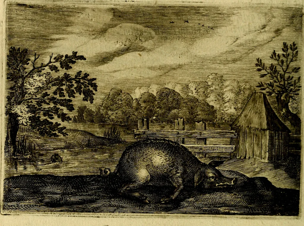 An illustration from Emblemata Florentii Schoonhovii, partim moralia, partim etiam civilia. Cum latiori eorundem ejusdem auctoris interpretatione. Accedunt et alia quædam poëmatia in alijs poëmatum suorum libris non contenta, 1618, leaf 143