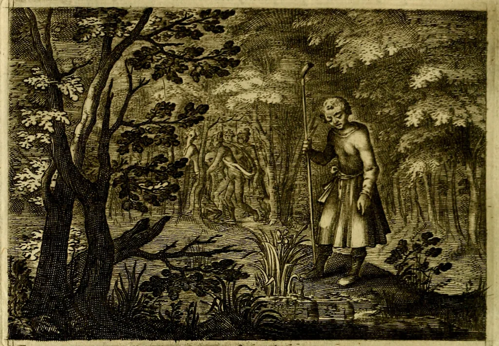 An illustration from Emblemata Florentii Schoonhovii, partim moralia, partim etiam civilia. Cum latiori eorundem ejusdem auctoris interpretatione. Accedunt et alia quædam poëmatia in alijs poëmatum suorum libris non contenta, 1618, leaf 147
