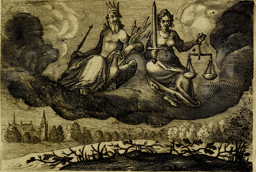 An illustration from Emblemata Florentii Schoonhovii, partim moralia, partim etiam civilia. Cum latiori eorundem ejusdem auctoris interpretatione. Accedunt et alia quædam poëmatia in alijs poëmatum suorum libris non contenta, 1618, leaf 178