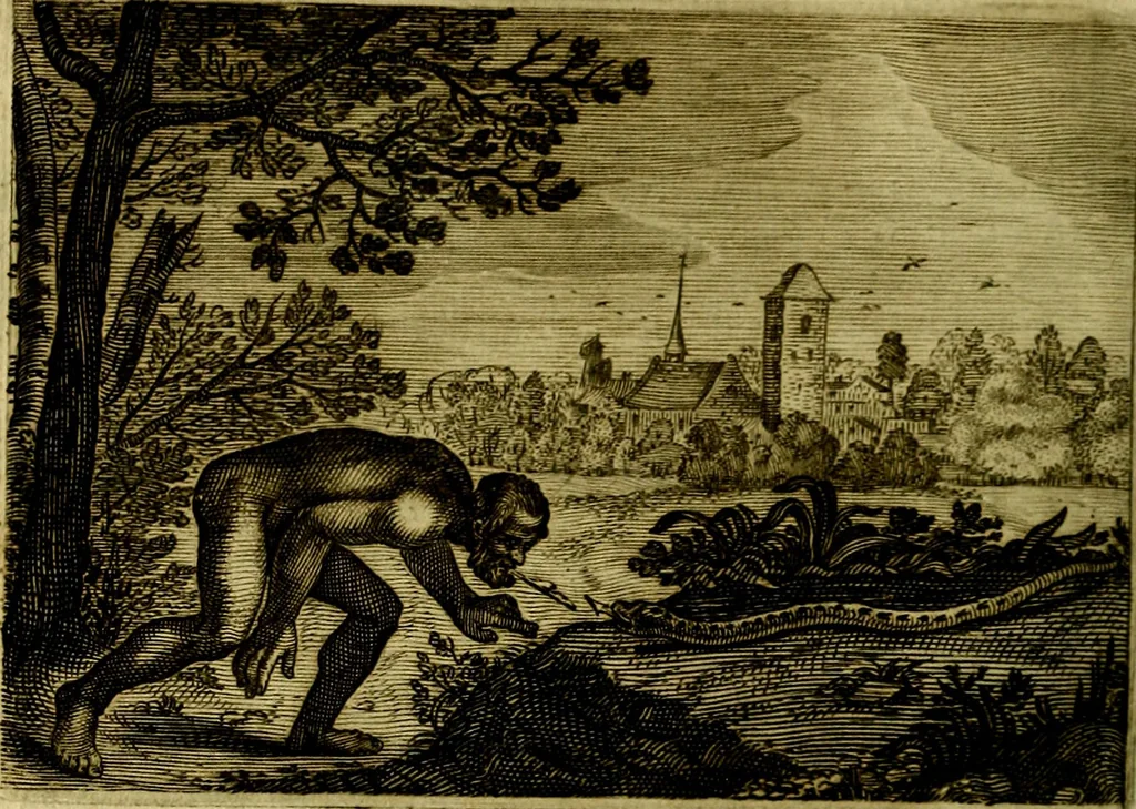 An illustration from Emblemata Florentii Schoonhovii, partim moralia, partim etiam civilia. Cum latiori eorundem ejusdem auctoris interpretatione. Accedunt et alia quædam poëmatia in alijs poëmatum suorum libris non contenta, 1618, leaf 183