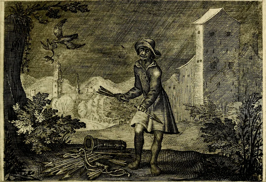 An illustration from Emblemata Florentii Schoonhovii, partim moralia, partim etiam civilia. Cum latiori eorundem ejusdem auctoris interpretatione. Accedunt et alia quædam poëmatia in alijs poëmatum suorum libris non contenta, 1618, leaf 220