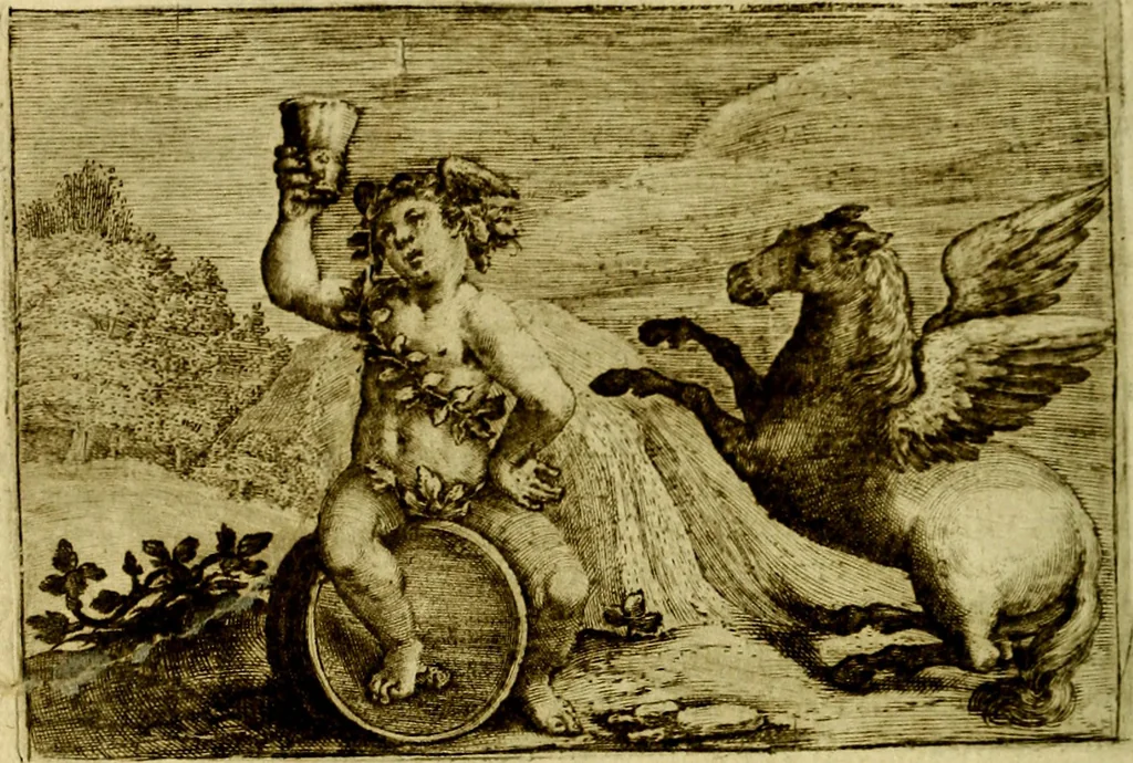 An illustration from Emblemata Florentii Schoonhovii, partim moralia, partim etiam civilia. Cum latiori eorundem ejusdem auctoris interpretatione. Accedunt et alia quædam poëmatia in alijs poëmatum suorum libris non contenta, 1618, leaf 69