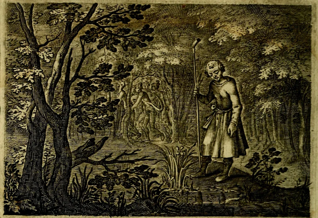 An illustration from Emblemata Florentii Schoonhovii ... partim moralia partim etiam civilia. Cum latiori eorundem ejusdem Auctoris interpretatione. Accedunt et alia quaedam poëmatia in alijs poem̈atum suonum libris non contenta, 1648, leaf 147