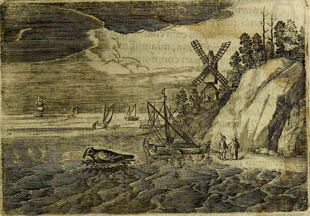 An illustration from Emblemata Florentii Schoonhovii ... partim moralia partim etiam civilia. Cum latiori eorundem ejusdem Auctoris interpretatione. Accedunt et alia quaedam poëmatia in alijs poem̈atum suonum libris non contenta, 1648, leaf 162