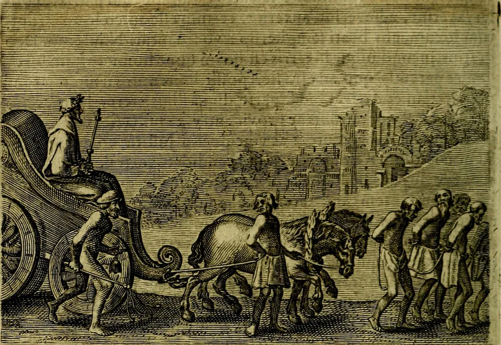 An illustration from Emblemata Florentii Schoonhovii ... partim moralia partim etiam civilia. Cum latiori eorundem ejusdem Auctoris interpretatione. Accedunt et alia quaedam poëmatia in alijs poem̈atum suonum libris non contenta, 1648, leaf 193