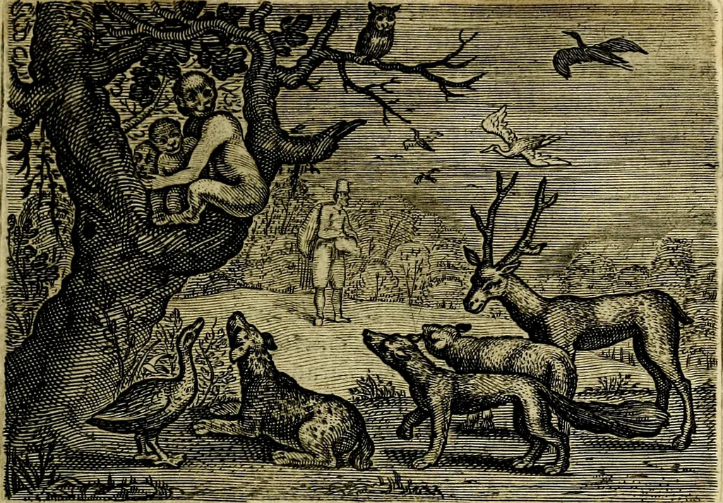 An illustration from Emblemata Florentii Schoonhovii ... partim moralia partim etiam civilia. Cum latiori eorundem ejusdem Auctoris interpretatione. Accedunt et alia quaedam poëmatia in alijs poem̈atum suonum libris non contenta, 1648, leaf 196
