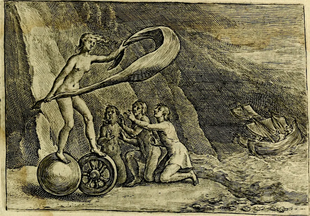An illustration from Emblemata Florentii Schoonhovii ... partim moralia partim etiam civilia. Cum latiori eorundem ejusdem Auctoris interpretatione. Accedunt et alia quaedam poëmatia in alijs poem̈atum suonum libris non contenta, 1648, leaf 30